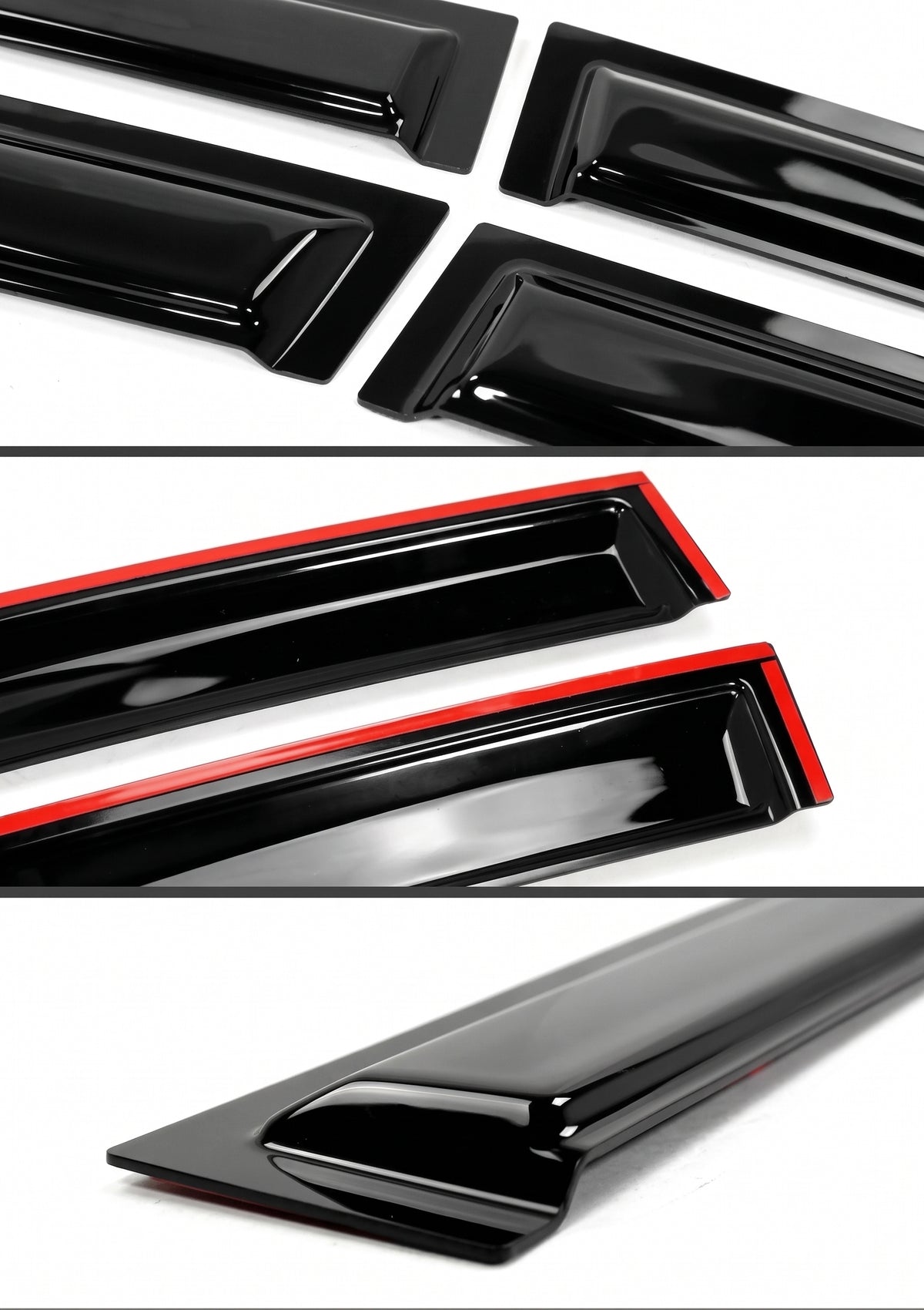 DODGE CHARGER 2011-2023 PREMIUM AERO NEGRO VENTANA VISERA PROTECTOR DE LLUVIA DEFLECTOR