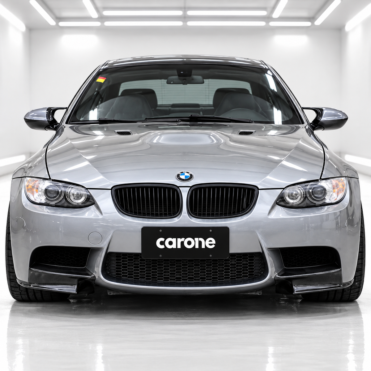 LABIO ALERÓN PARACHOQUES DIVISOR DELANTERO FIBRA CARBONO NEGRO PARA BMW E90 E92 E93 M3 07-13-