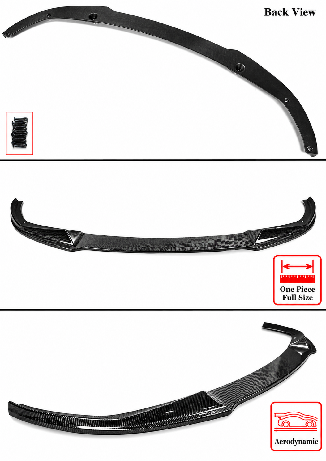 PARA BMW G20 M340i 330i M SPORT V2 GT 2019-22 FIBRA DE CARBONO PARACHOQUES DELANTERO LIP