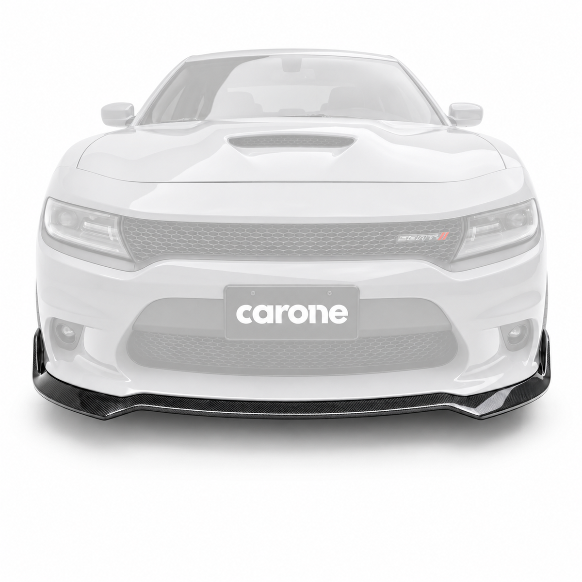 Dodge Charger SRT Scat Pack 2015-2023 Parachoques delantero negro brillante divisor de labios