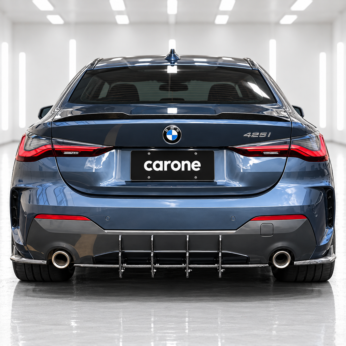 DIFUSOR TRASERO DE FIBRA DE CARBONO PARA BMW G22 G23 2021-26 CON EXTENSIÓN DE ESQUINA