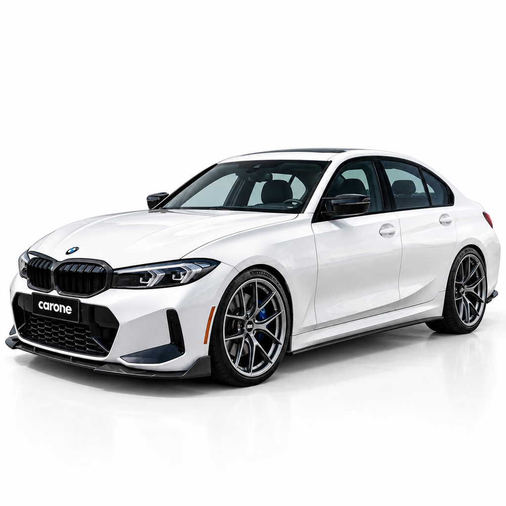 LABIO DE PARACHOQUES DELANTERO DE FIBRA DE CARBONO REAL ESTILO LCI CTM V 23-26 BMW M340I 330I G20