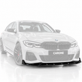 KIT DE LABIOS DE PARACHOQUES DELANTERO NEGRO BRILLANTE PARA BMW G20 330I M340I GT STYLE M SPORT 19-2022