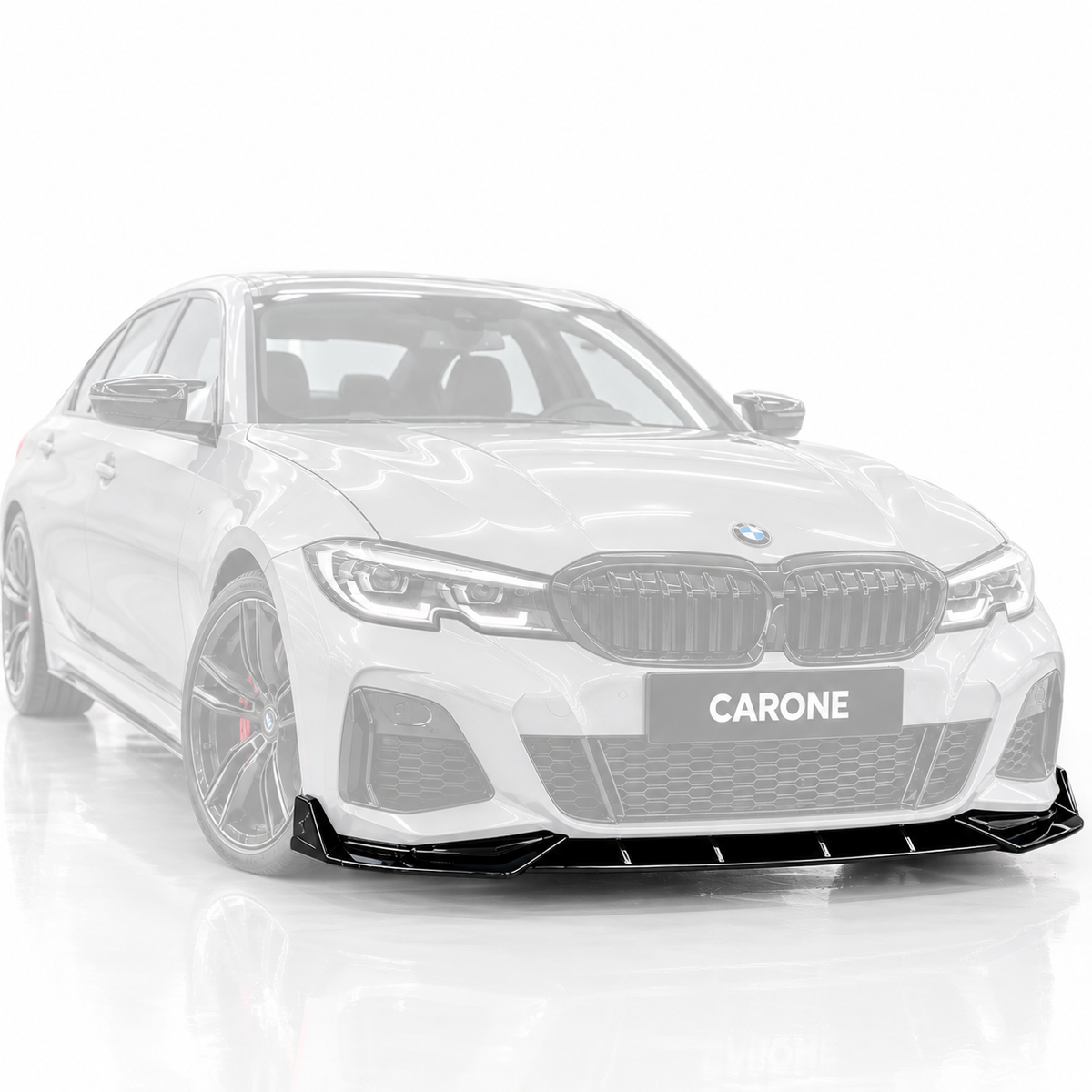 KIT DE LABIOS DE PARACHOQUES DELANTERO NEGRO BRILLANTE PARA BMW G20 330I M340I GT STYLE M SPORT 19-2022