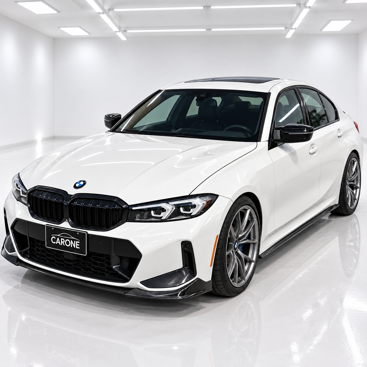 EXTENSIÓN DE FALDÓN LATERAL NEGRO BRILLANTE ESTILO CMS 19-2026 BMW G20 330I 330E M340I