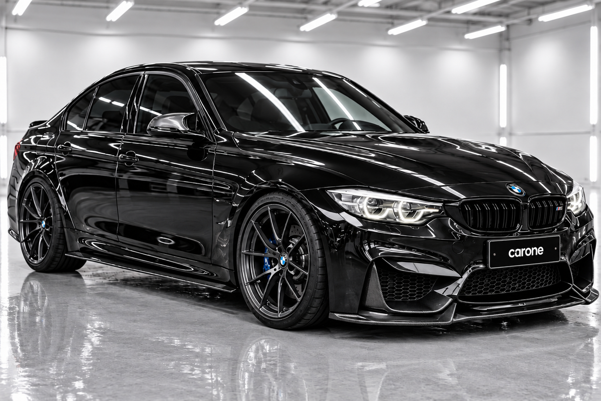 PARA BMW F80 M3 F82 F83 M4 V2 FIBRA CARBONO PARACHOQUES DELANTERO LABIO + DIVISORES 2 PIEZAS
