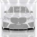 DIVISOR DE LABIOS PARA PARACHOQUES DELANTERO NEGRO BRILLANTE ESTILO PRE-LCI R BMW F95 X5M 2020-2023