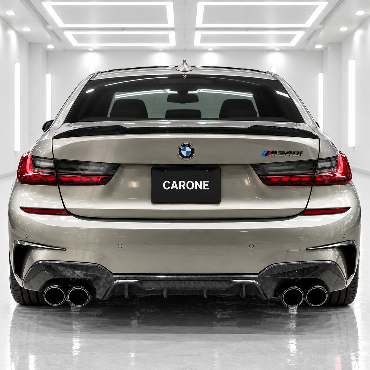 PARA BMW 330i M340i M 19-22 SPORT FIBRA DE CARBONO PARACHOQUES TRASERO VENTILACIÓN LATERAL MOLDURA CANARD