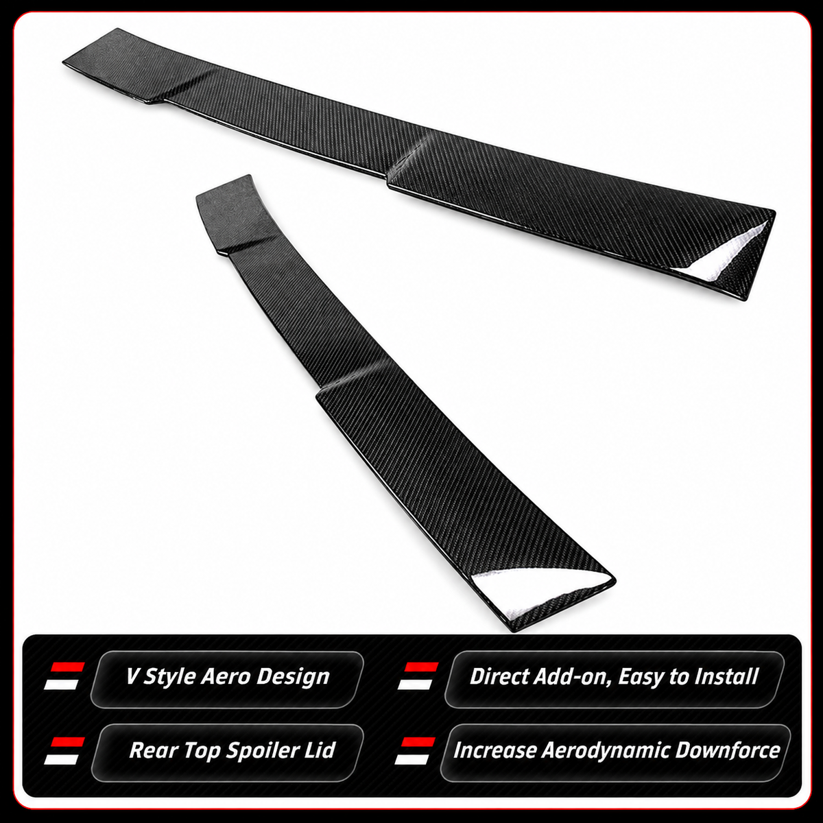 ALERÓN DE TECHO DE FIBRA DE CARBONO COMPLETO ESTILO V CTM V 2024-26 BMW G60 530I G90 M5