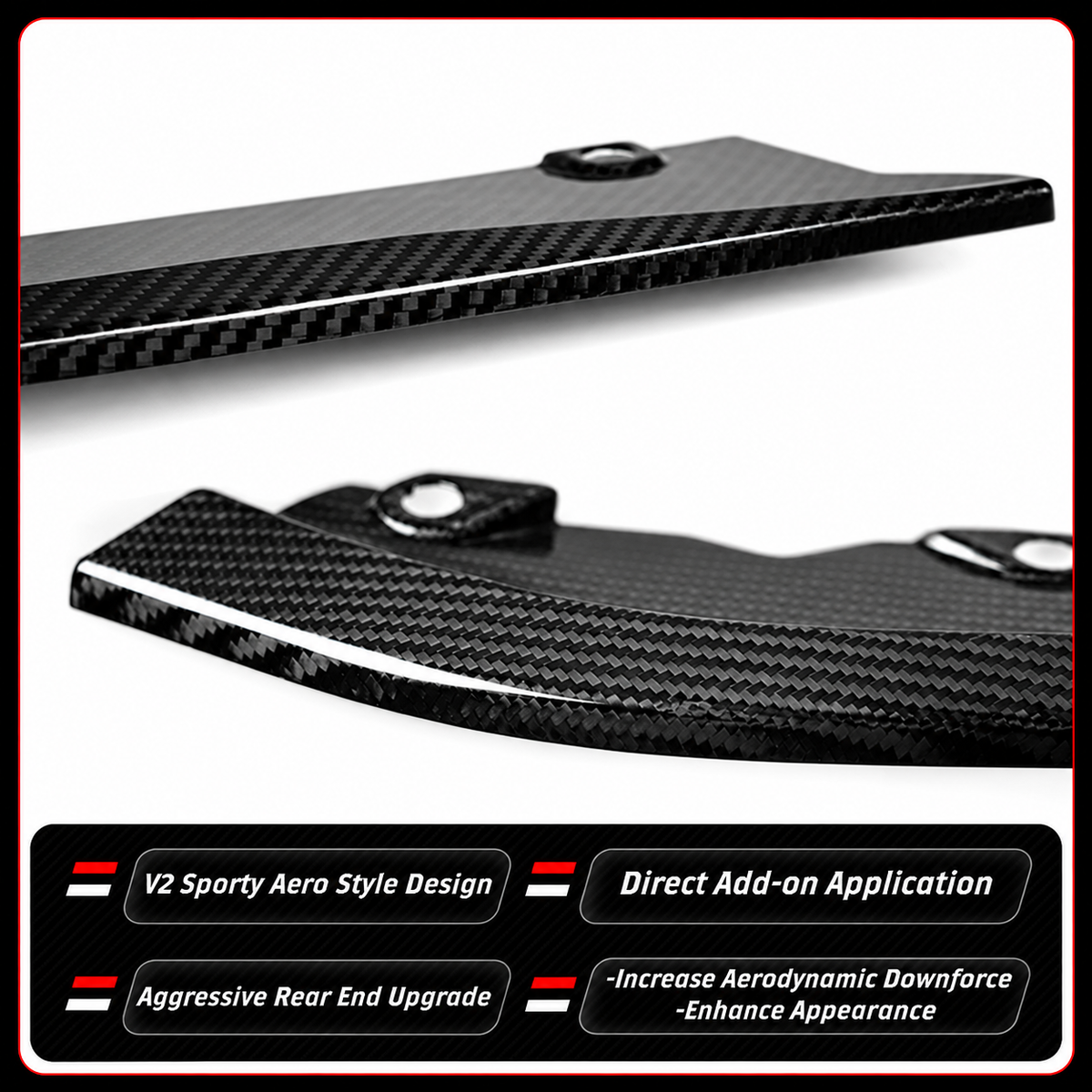 PARACHOQUES TRASERO DIVISOR LATERAL ESQUINA FIBRA DE CARBONO SECO BMW G80 M3 2021-2026