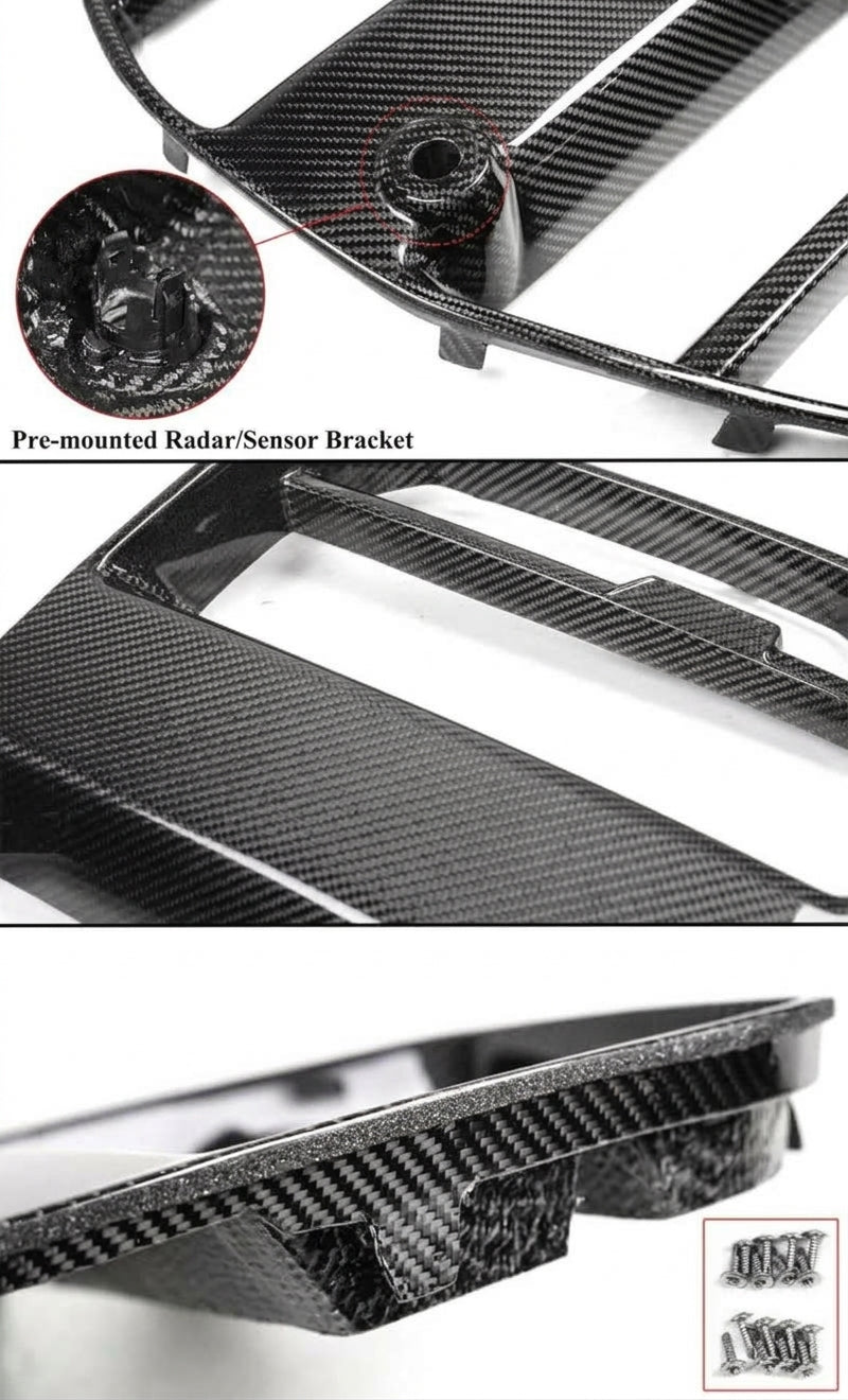 PARA BMW M3 G80 M4 G82 G83 ST STYLE REAL FIBRA CARBONO NARIZ REJILLA 2021-2026