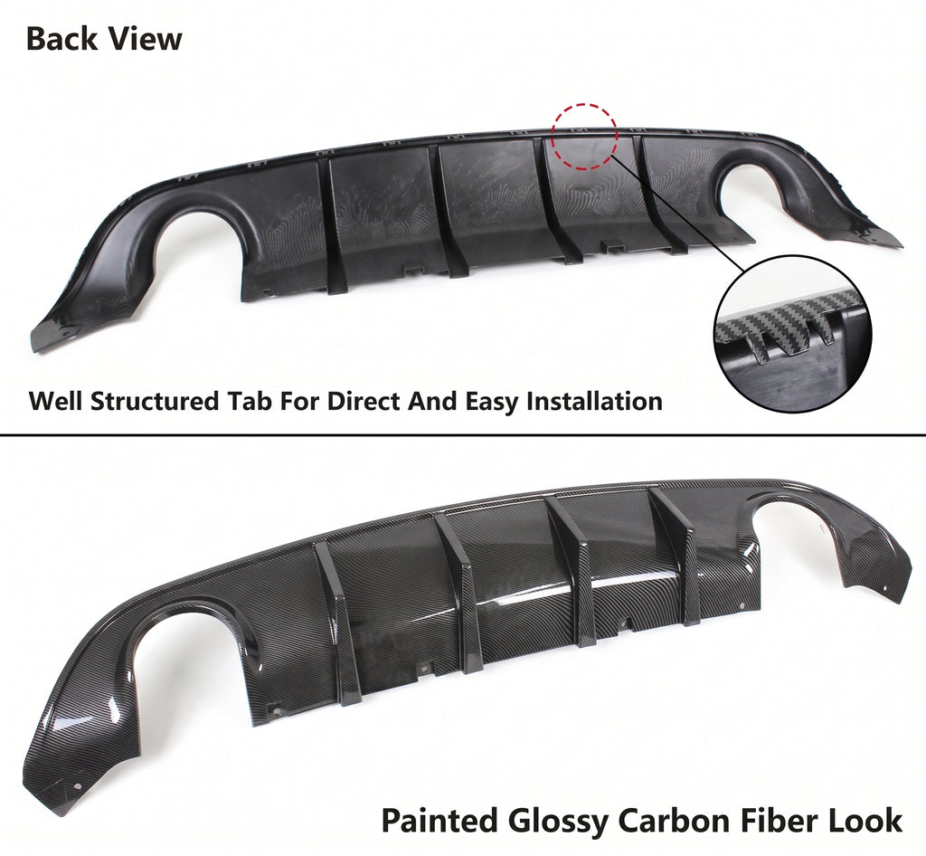 Dodge Charger SRT R/T Scat Pack 15-23 Difusor de parachoques trasero de fibra de carbono