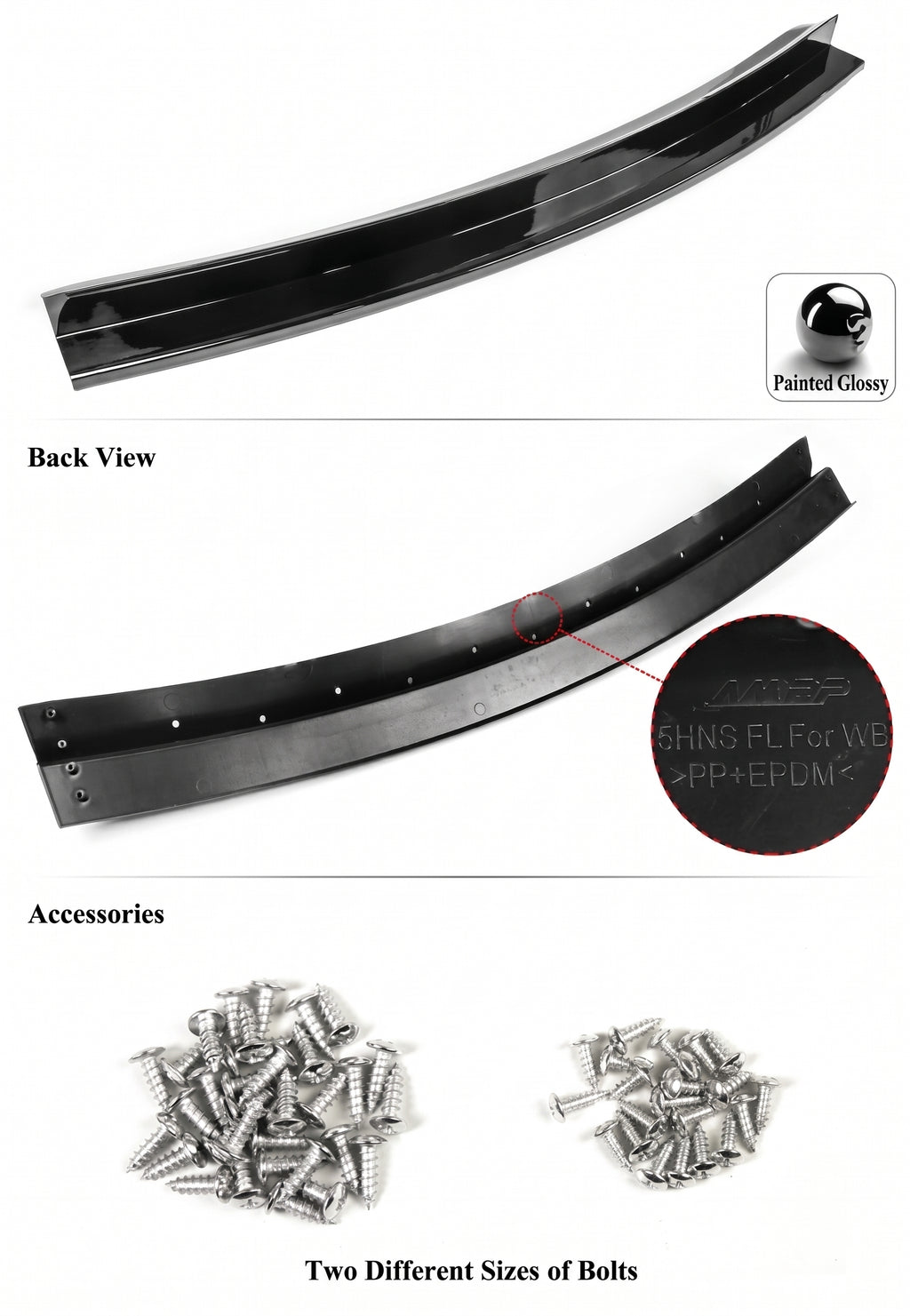 PARA DODGE CHARGER SRT 20-23 CARROCERIA WIDEBODY NEGRO BRILLANTE PARACHOQUES LABIO DELANTERO