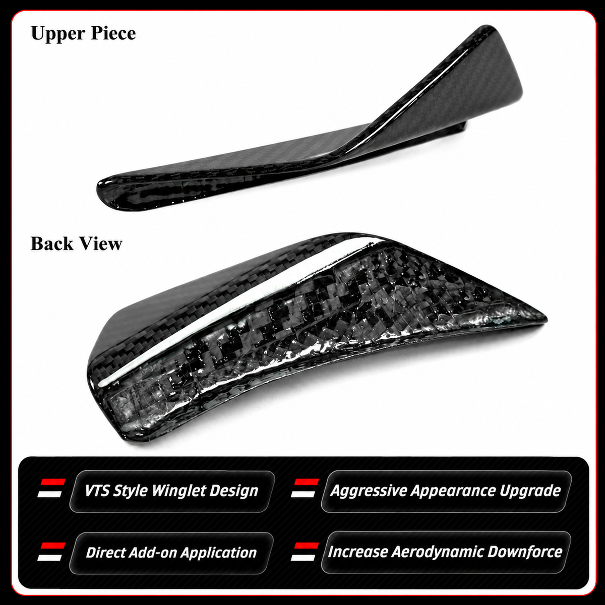 PARACHOQUES DE FIBRA DE CARBONO ESTILO VS CANARD ALETAS DE ALA PARA BMW G80 M3 G82 G83 M4 21-26
