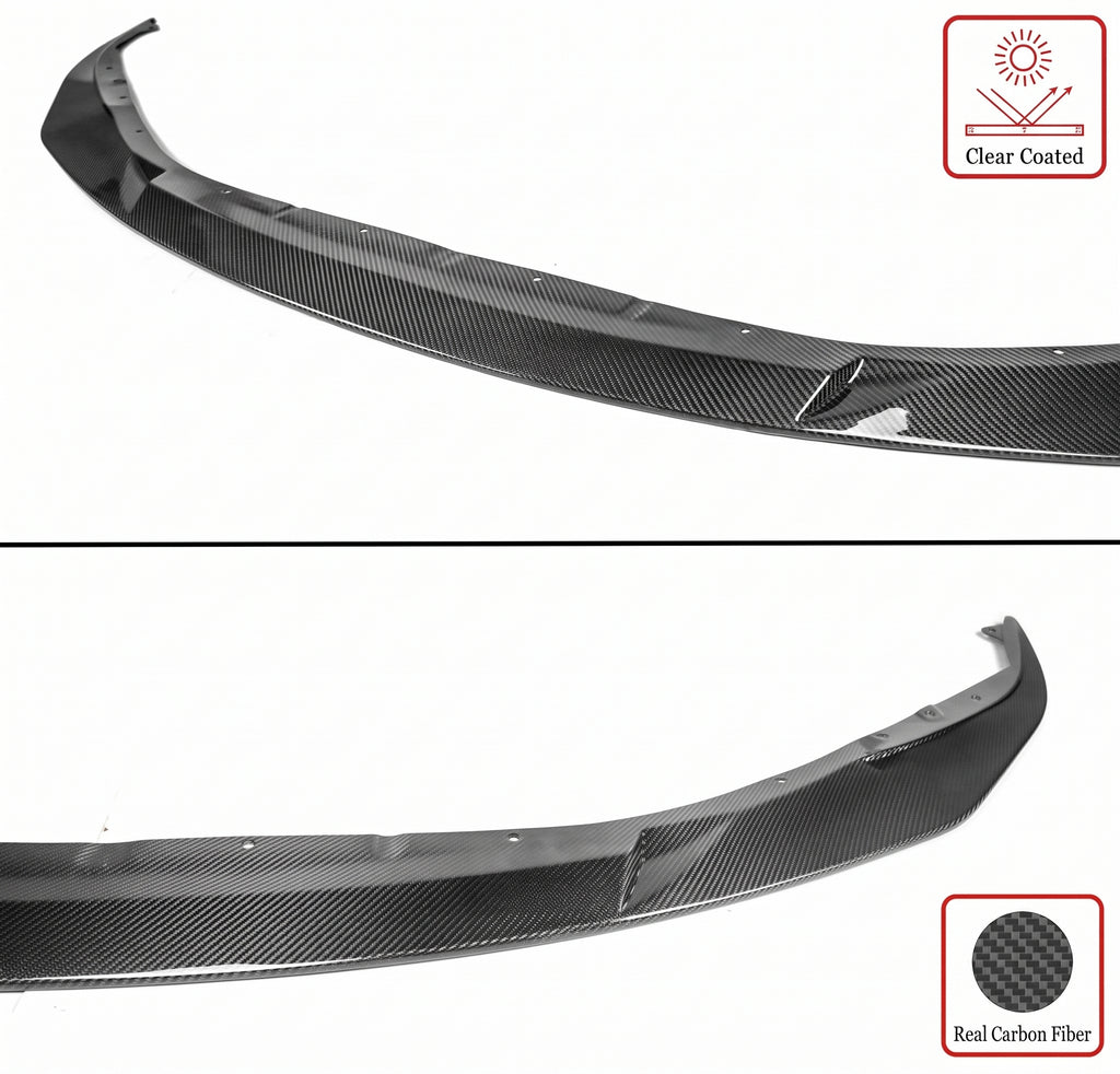 Divisor de parachoques delantero de fibra de carbono estilo MHC para BMW G80 M3 G82 G83 M4 2021-2026