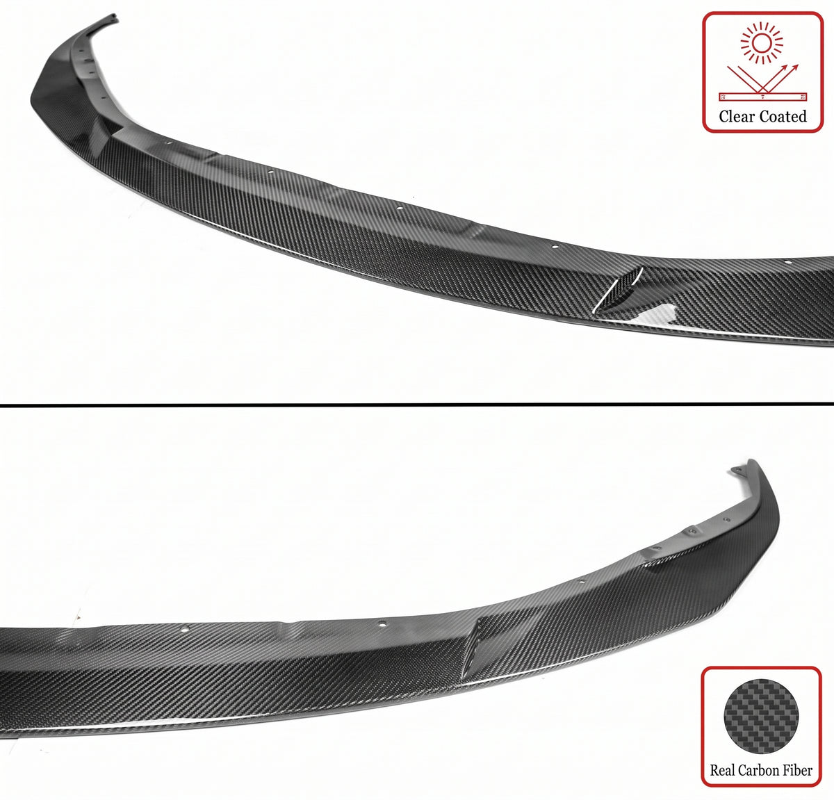 Divisor de parachoques delantero de fibra de carbono estilo MHC para BMW G80 M3 G82 G83 M4 2021-2026