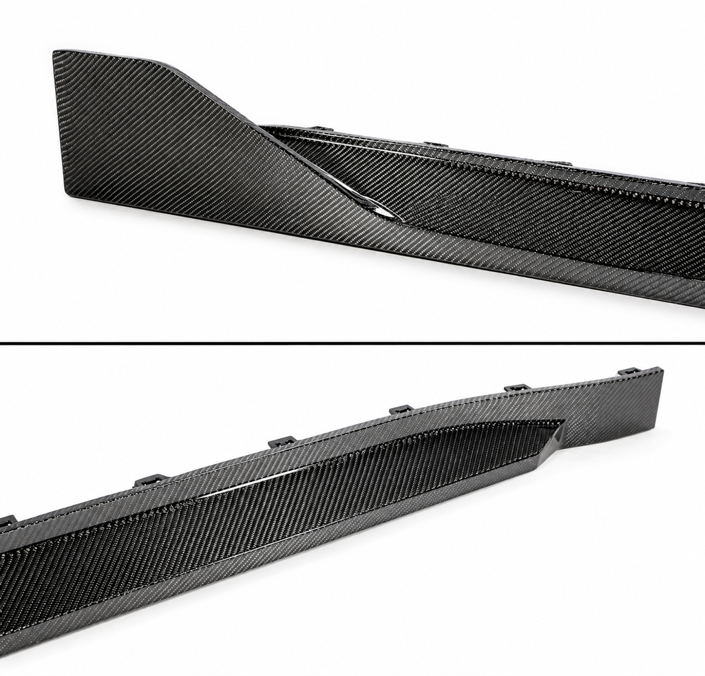 PARA BMW G80 M3 MP ESTILO FIBRA CARBONO REAL FALDÓN EXTENSIÓN LATERAL REPUESTO 21-26