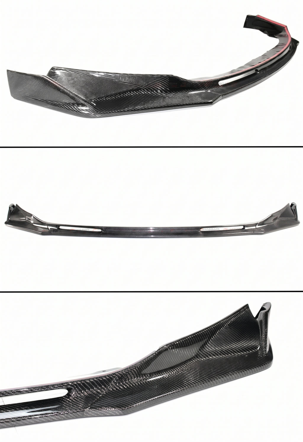 Divisor de labios parachoques delantero estilo V fibra de carbono para BMW G80 M3 G82 G83 M4 2021-26
