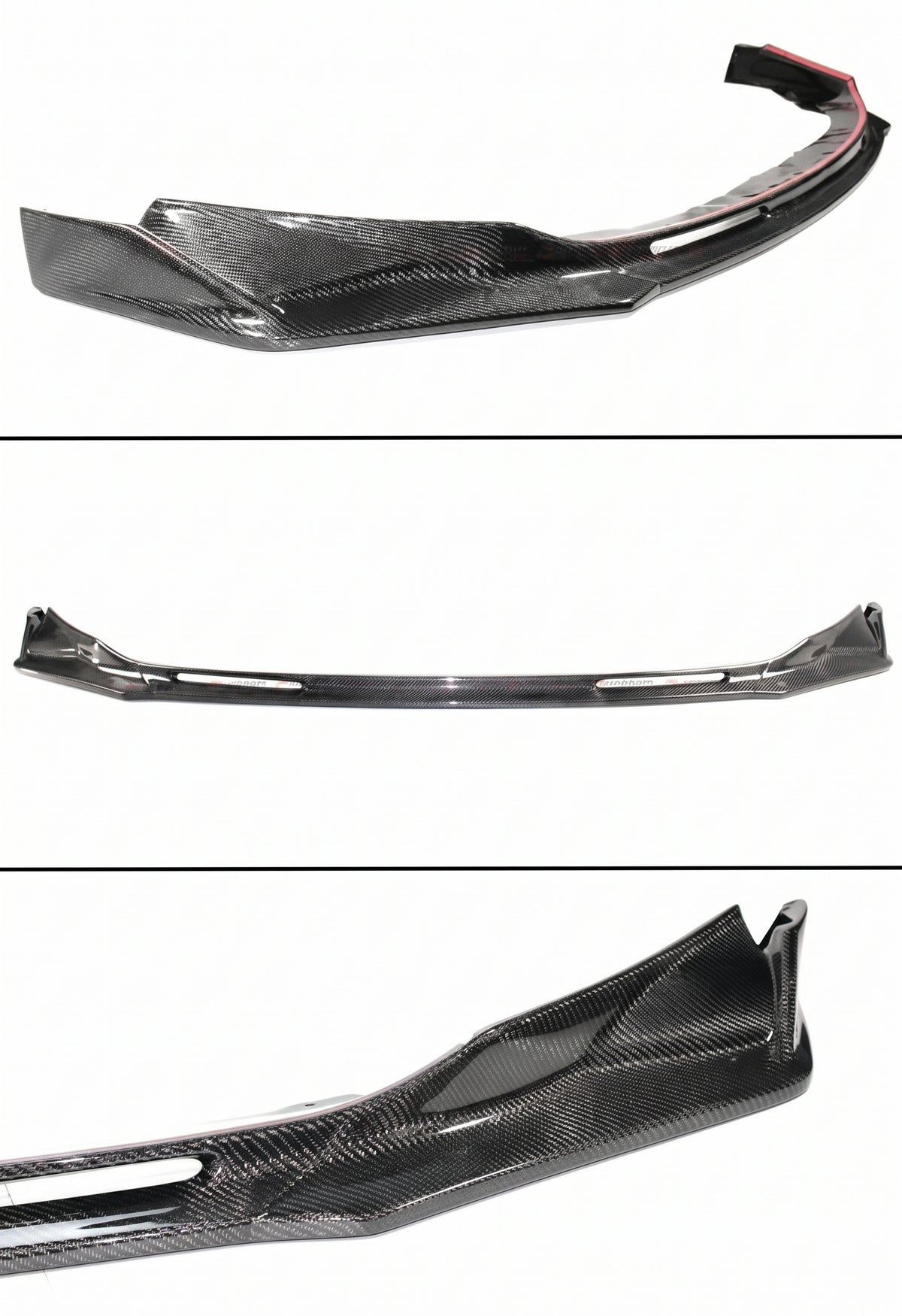 Divisor de labios parachoques delantero estilo V fibra de carbono para BMW G80 M3 G82 G83 M4 2021-26