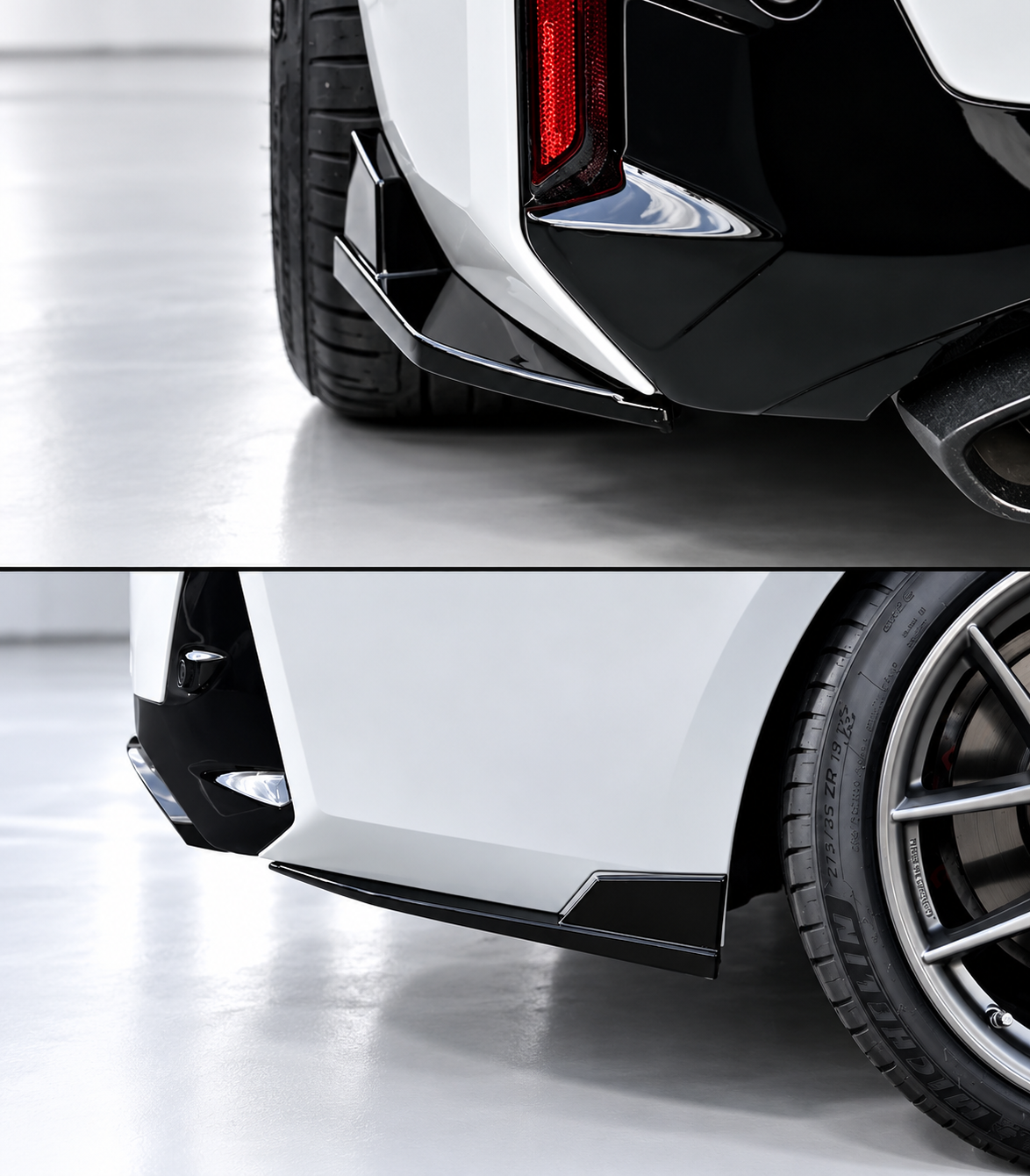 EXTENSIÓN DE PARACHOQUES TRASERO NEGRO BRILLANTE PARA BMW G20 330I M340I M SPORT 2019-26