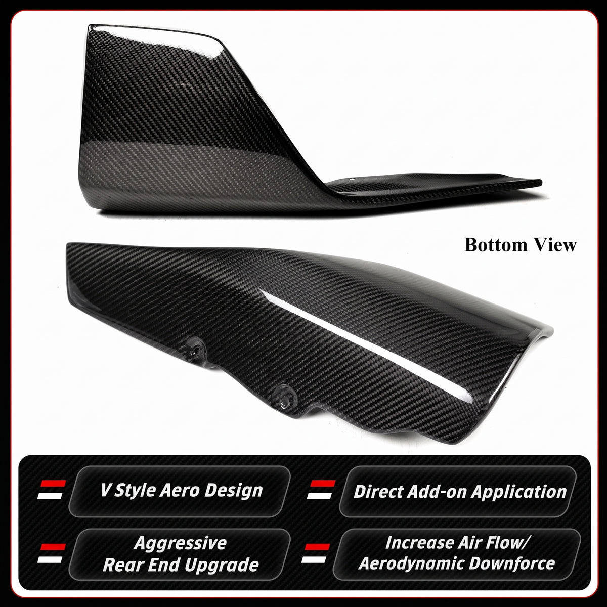 Extensión de espatas de parachoques trasero de fibra de carbono real para BMW M2 G87 2023-2026
