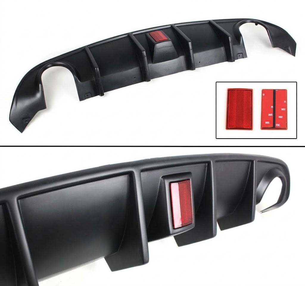 Dodge Charger SRT 2012-14 Difusor de parachoques trasero de doble escape con reflector rojo