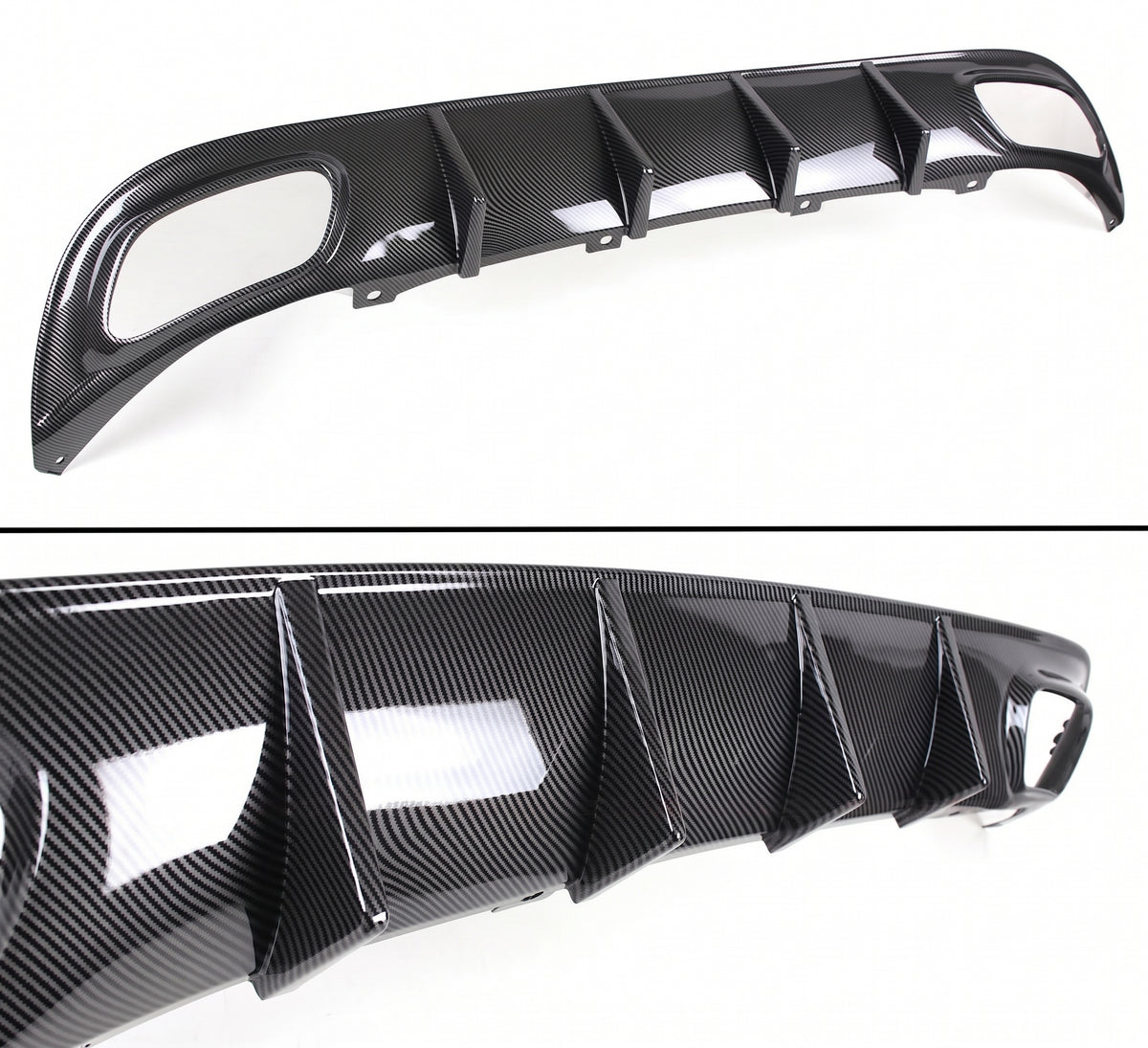 Dodge Charger SXT SE 15-23 Difusor de parachoques trasero de aleta de tiburón aspecto fibra de carbono