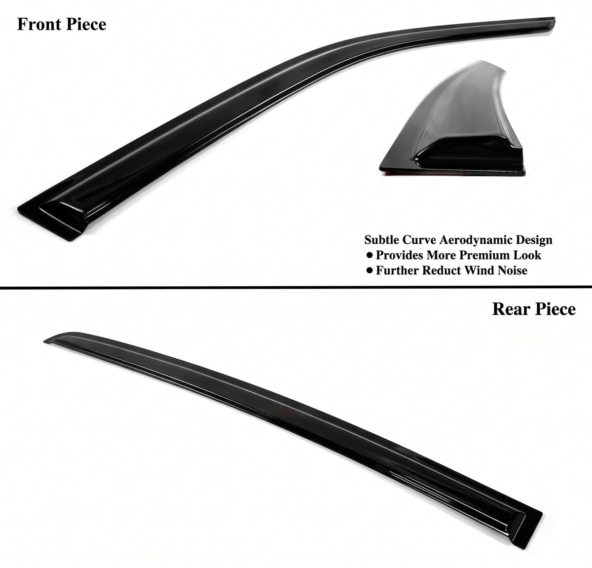 DODGE CHARGER 2011-2023 PREMIUM AERO NEGRO VENTANA VISERA PROTECTOR DE LLUVIA DEFLECTOR