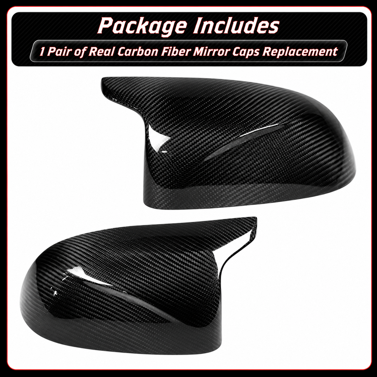 TAPAS ESPEJOS RETROVISORES DE REPUESTO DE FIBRA DE CARBONO PARA BMW F98 X4M F95 X5M F96 X6M M40i M60i