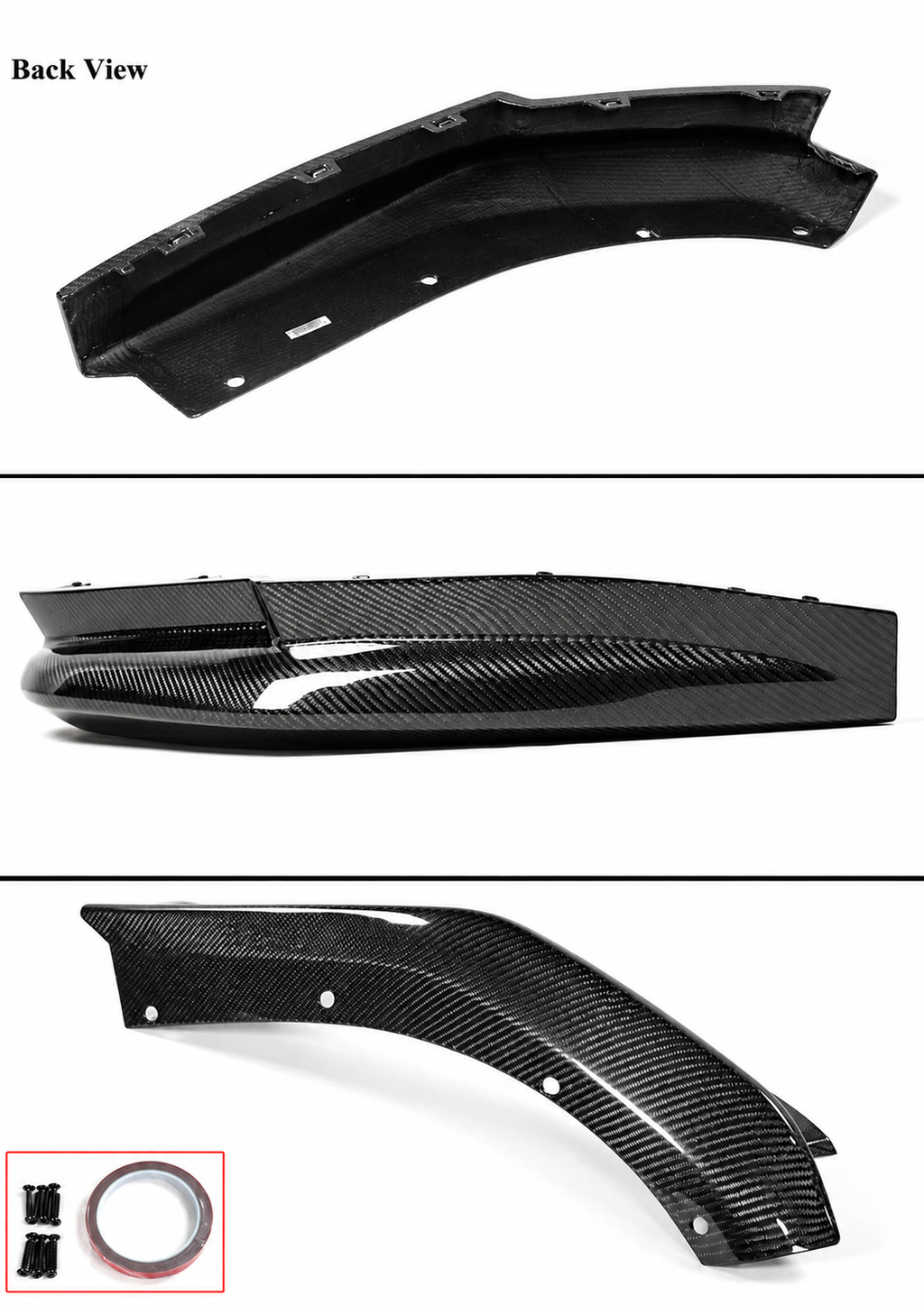 DIFUSOR TRASERO DE FIBRA DE CARBONO ESTILO 3D PARA BMW G80 M3 2021-2026 + EXTENSIÓN DE ESQUINA