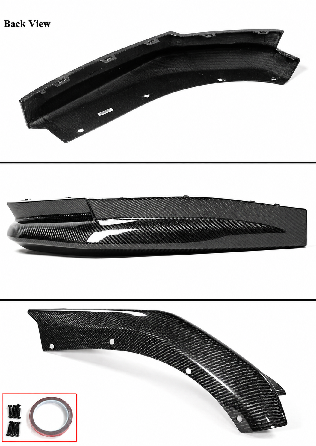 DIFUSOR TRASERO DE FIBRA DE CARBONO ESTILO 3D PARA BMW G80 M3 2021-2026 + EXTENSIÓN DE ESQUINA