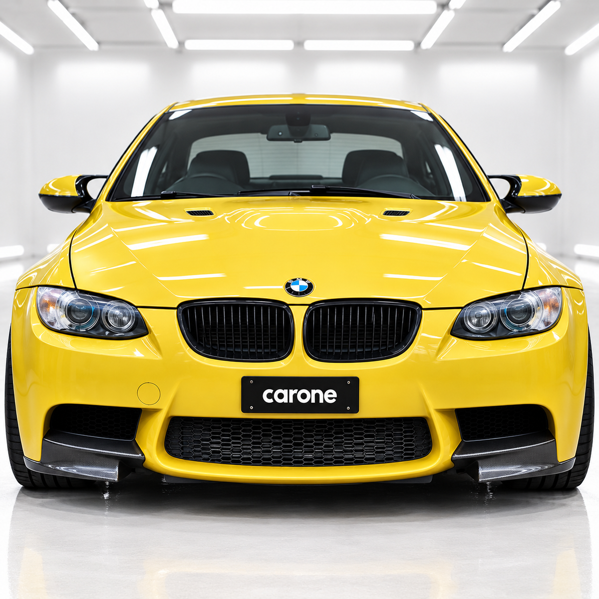 LABIO ALERÓN PARACHOQUES DIVISOR DELANTERO FIBRA CARBONO NEGRO PARA BMW E90 E92 E93 M3 07-13-