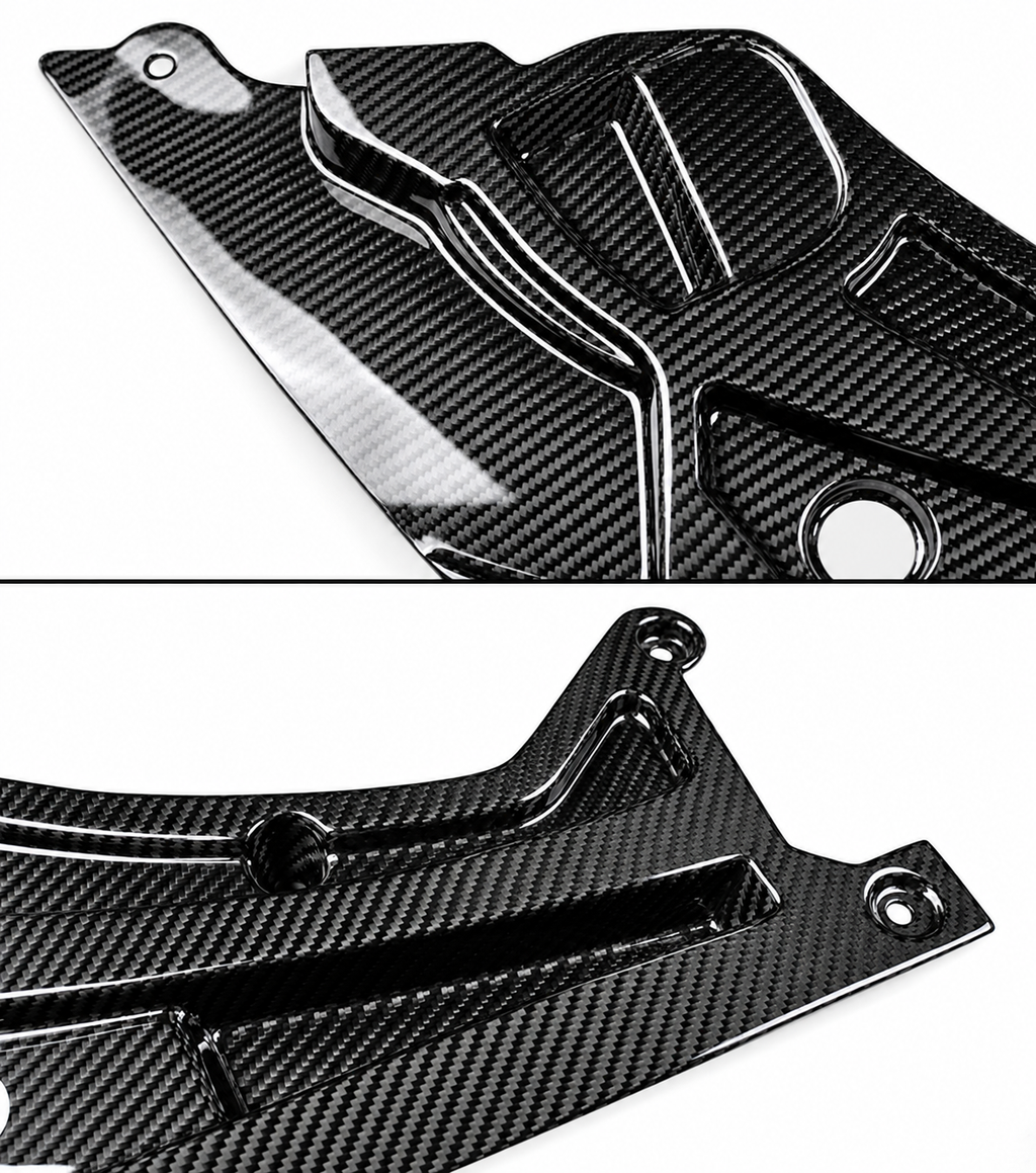 Juego de 2 cubiertas de panel de ajuste de bahía de motor de fibra de carbono seca para BMW G80 G82 M3 M4 21-26