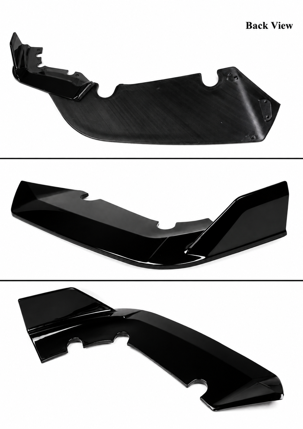 DIVISOR DE LABIOS PARA PARACHOQUES DELANTERO NEGRO BRILLANTE ESTILO PRE-LCI R BMW F95 X5M 2020-2023