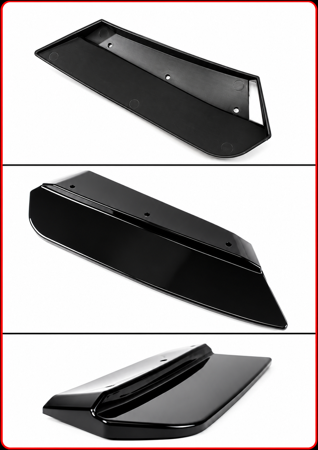 DIVISOR DE LABIOS DE PARACHOQUES DELANTERO NEGRO BRILLANTE PARA BMW X3M X4M COMPETITION F97 F98 19-21