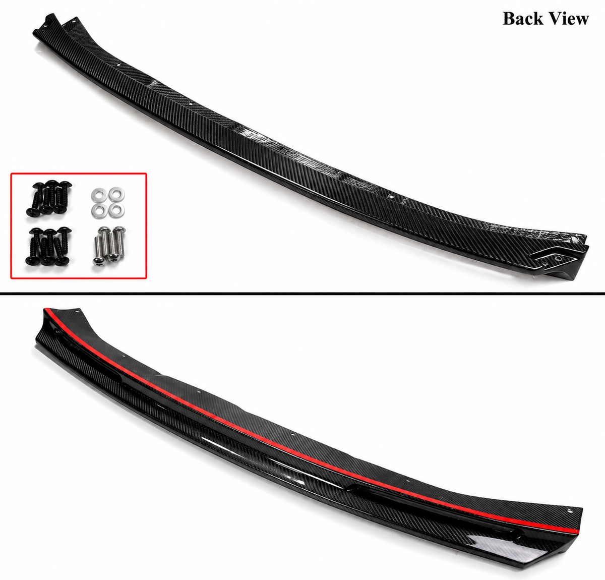 PARA 21-26 BMW G80 M3 G82 M4 FIBRA DE CARBONO ESTILO V LABIO DELANTERO + PARACHOQUES ALETAS CANARD