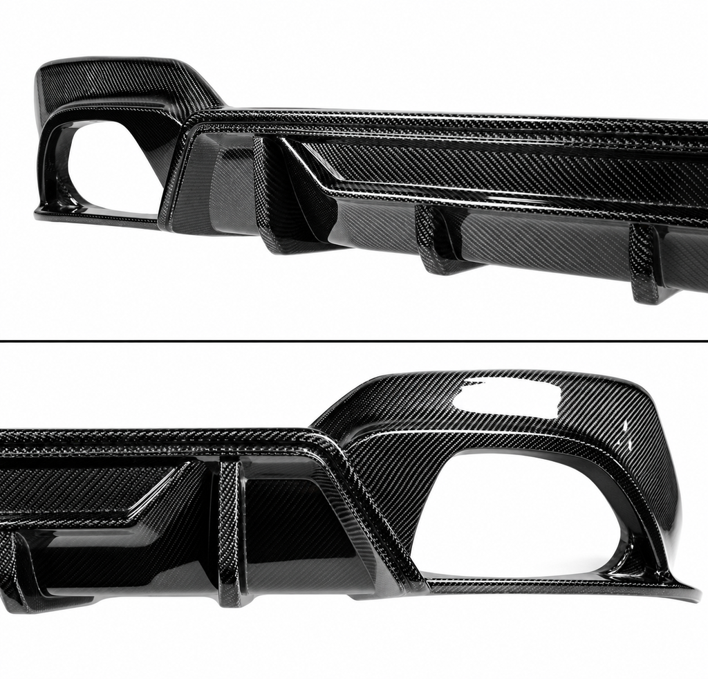 DIFUSOR DE PARACHOQUES TRASERO DE FIBRA DE CARBONO CTM 19-22 BMW G20 330I M340I CTM + ESPATAS LATERALES