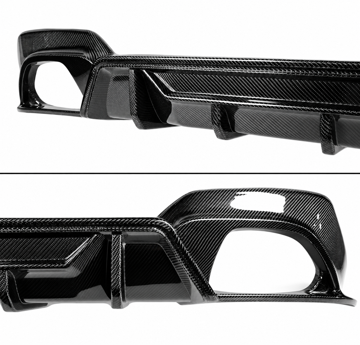 DIFUSOR DE PARACHOQUES TRASERO DE FIBRA DE CARBONO CTM 19-22 BMW G20 330I M340I CTM + ESPATAS LATERALES