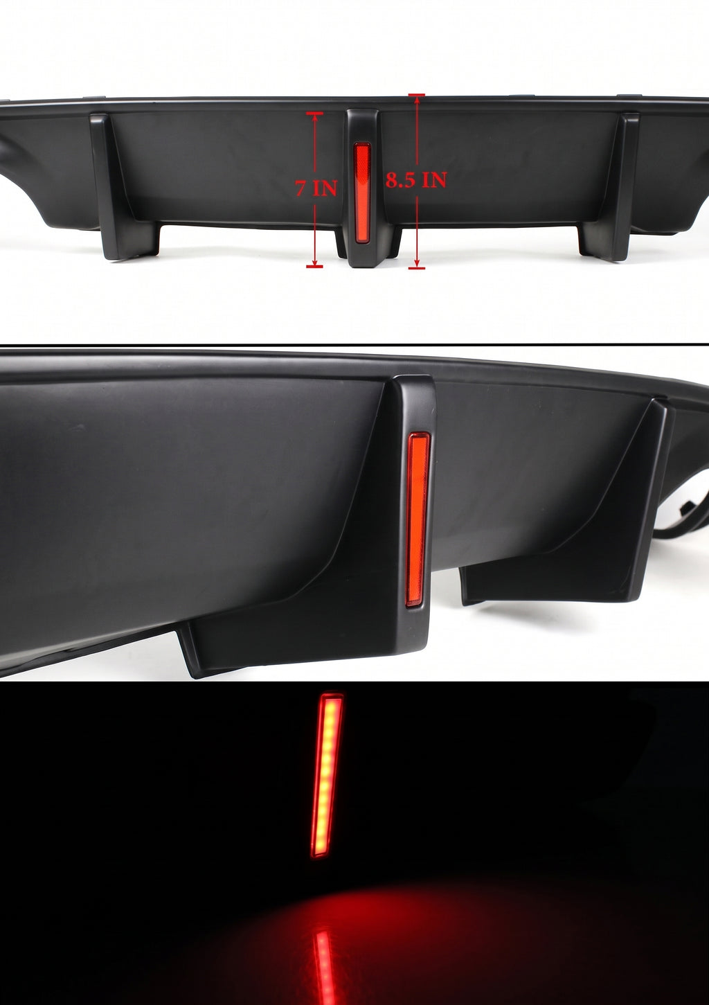 Difusor de parachoques trasero LED de carrocería Widebody para Dodge Charger 20-23+pala de extensión lateral .