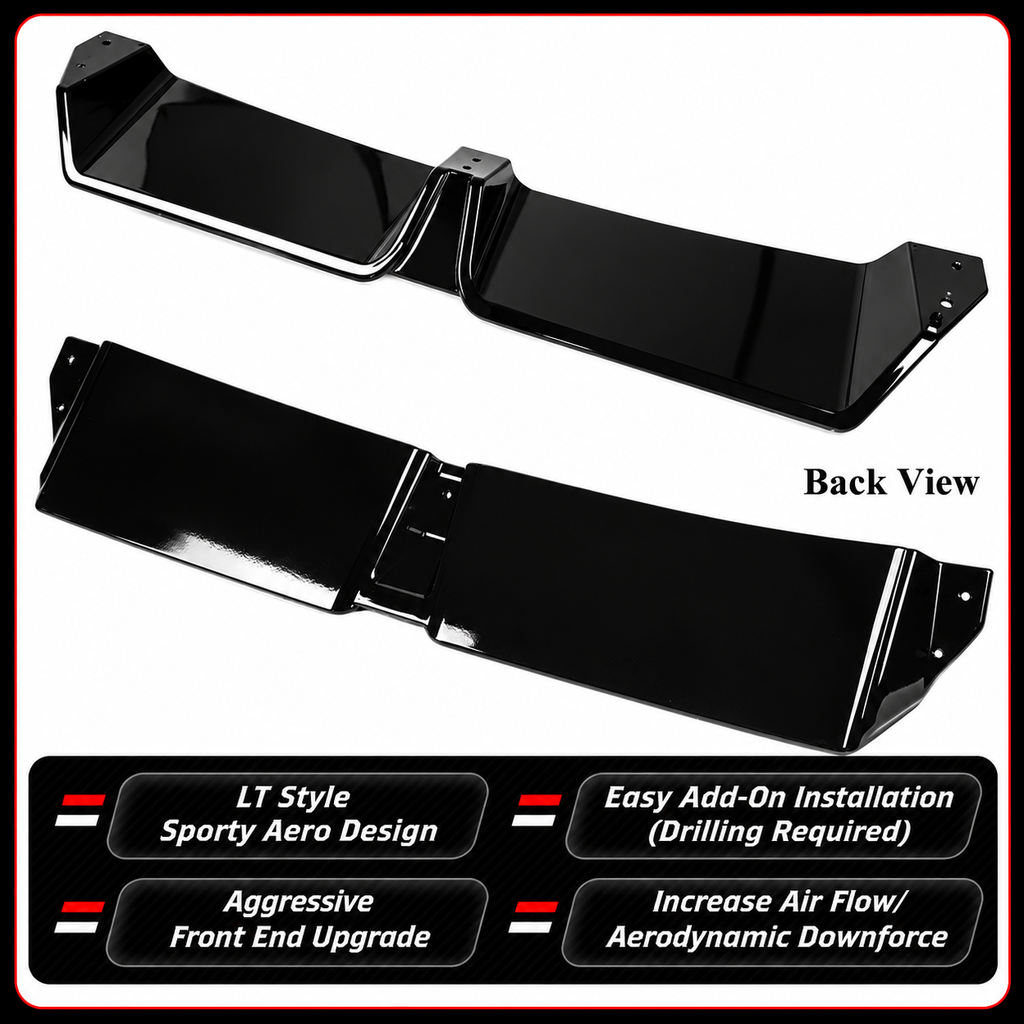 PARACHOQUES DELANTERO NEGRO BRILLANTE DIVISOR DE LABIOS PARA BMW F95 X5M F96 X6M LCI LT ESTILO 24-26