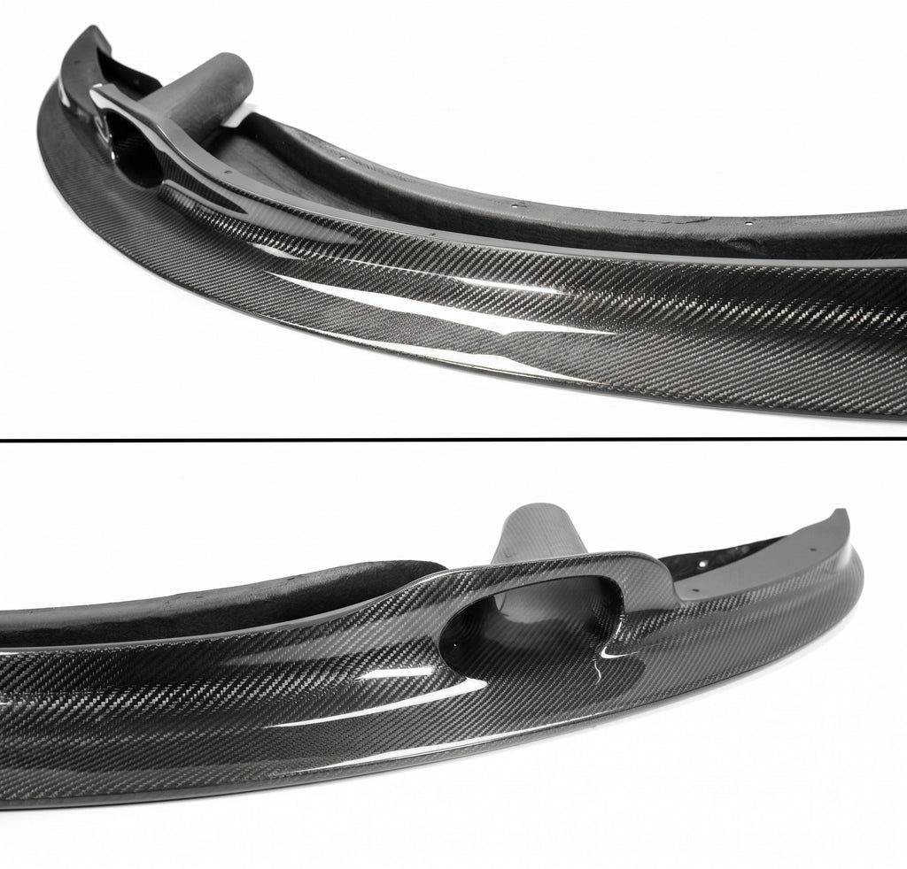 DIVISOR DE LABIOS DE PARACHOQUES DELANTERO DE FIBRA DE CARBONO ESTILO BMW E92 E93 E90 M3 GT4 2008-2013