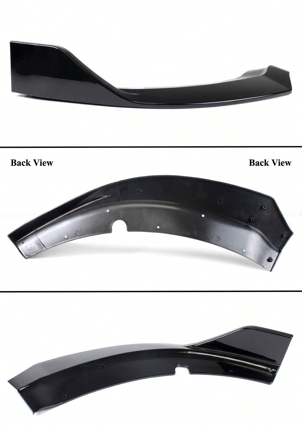 Dodge Charger SRT 2015-23 Divisor de labios para paracoques delantero negro brillante doble cubierta
