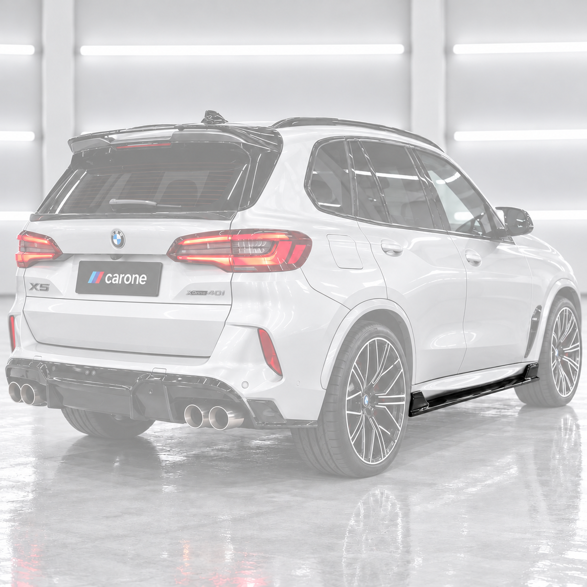 EXTENSIÓN DE FALDÓN LATERAL NEGRO BRILLANTE ESTILO X5M R SPORT 2019-25 BMW F95 G05 X5 M SPORT