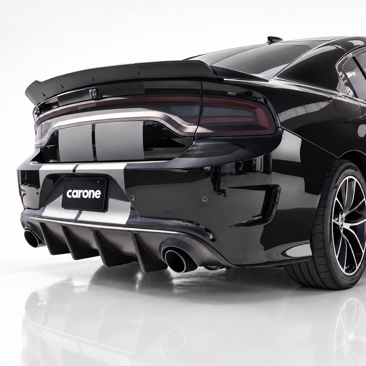 Dodge Charger SRT R/T Scat Pack 2015-2023 Difusor de parachoques trasero negro mate