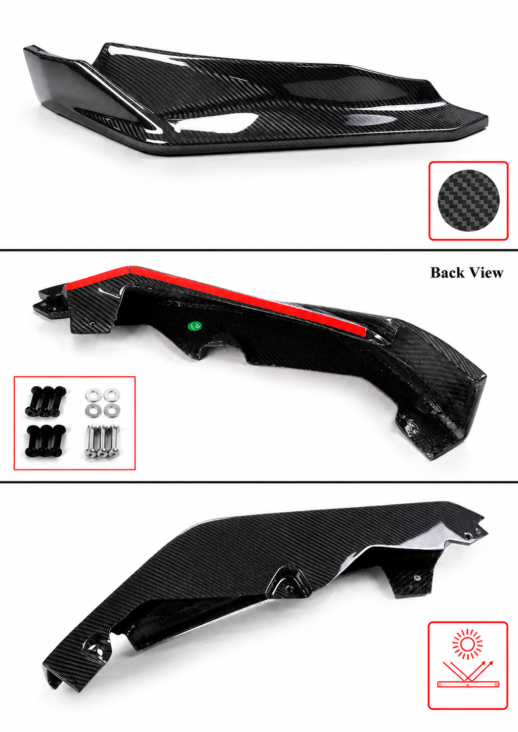 PARA BMW M3 M4 2021-2026 FIBRA DE CARBONO ESTILO V PARACHOQUES DELANTERO ALERÓN LABIAL CON CANARDS