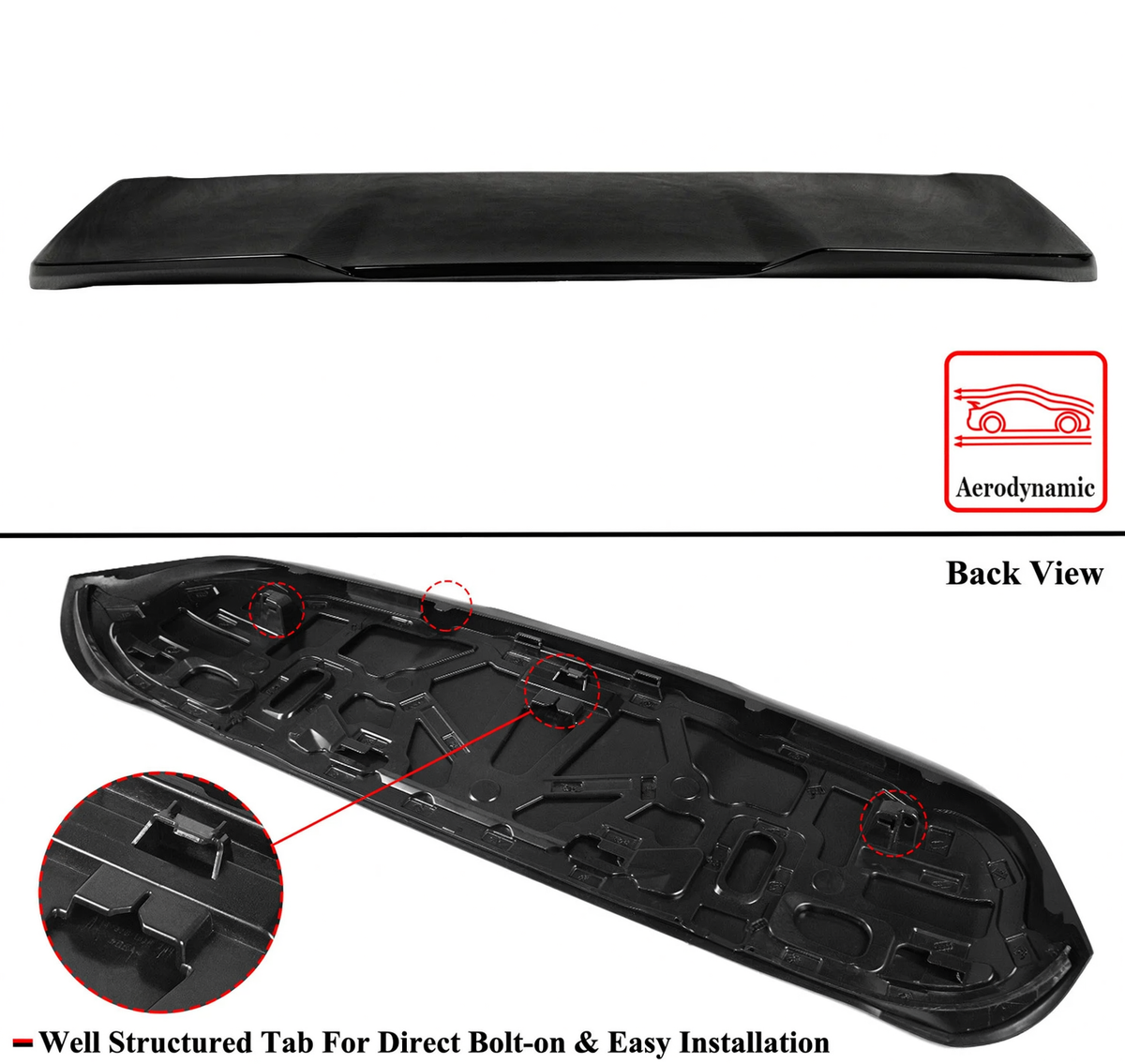 PARA BMW G05 X5 F95 X5M ESTILO MP 19-25 NEGRO BRILLANTE TECHO EXTENDIDO ALERÓN TAPA ALA