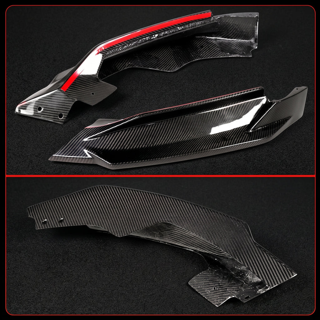 Labio de parachoques delantero de fibra de carbono real estilo V2 para BMW G80 M3 G82 G83 M4 MHC+ 21-26