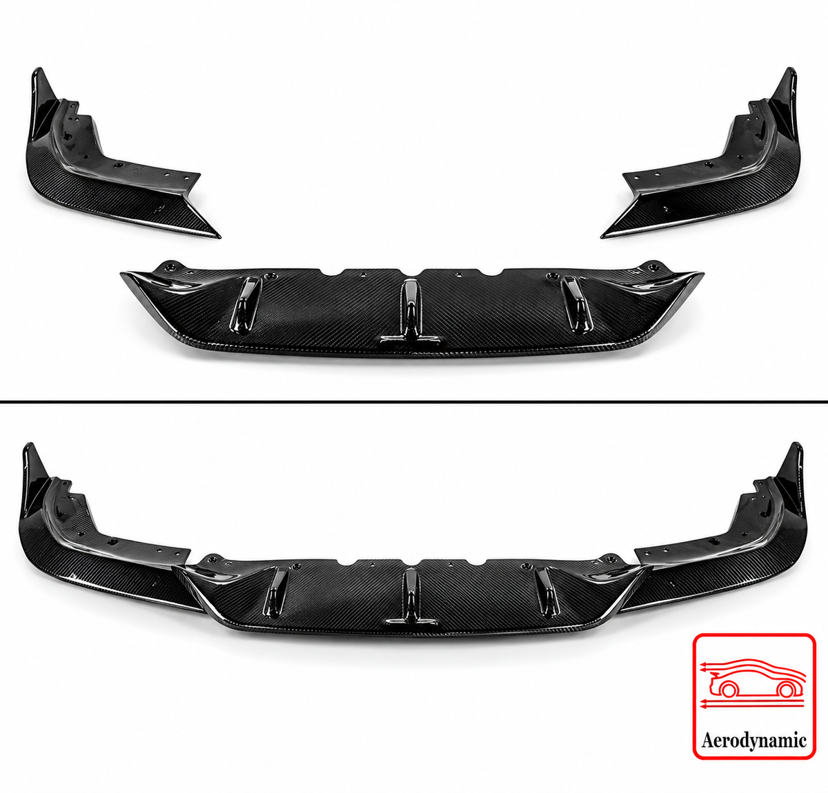 LABIO DE PARACHOQUES DELANTERO DE FIBRA DE CARBONO REAL ESTILO TK SPORT 330I M 19-22 PARA BMW G20 M340I 330I M