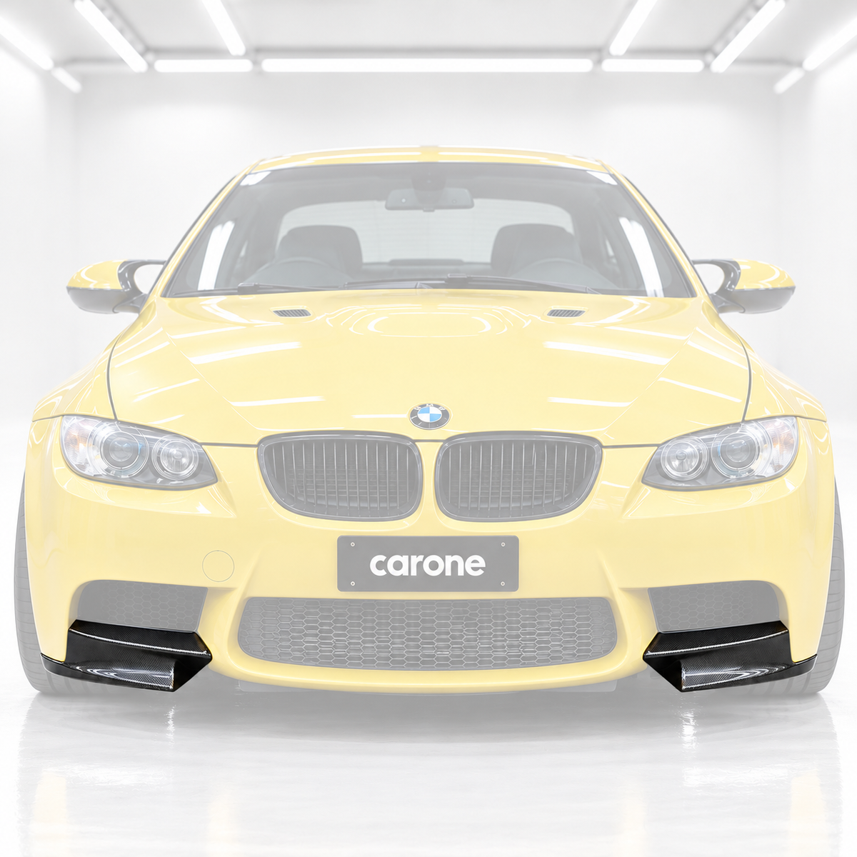 LABIO ALERÓN PARACHOQUES DIVISOR DELANTERO FIBRA CARBONO NEGRO PARA BMW E90 E92 E93 M3 07-13-