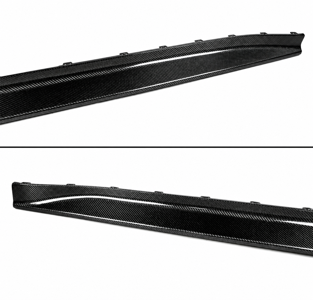 PARA BMW G80 M3 2021-26 ESTILO VST FIBRA DE CARBONO FALDÓN PANEL EXTENSIÓN LATERAL BASCULANTE